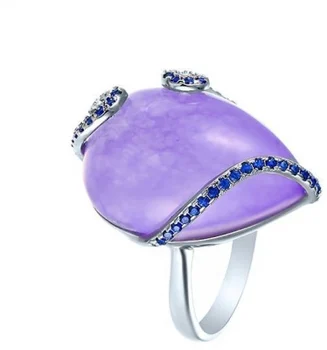 

Jay VI ring with cubic zirconia and Agate in silver