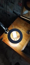 Lámpara de escritorio de lupa plegable profesional, luz LED de lectura con tres modos de atenuación, fuente de alimentación USB, 5 aumentos