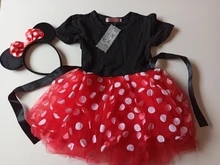 Minivestido de ratón para niñas, disfraz de fantasía para Halloween, Cosplay de princesa, tutú rojo, disfraz de Navidad
