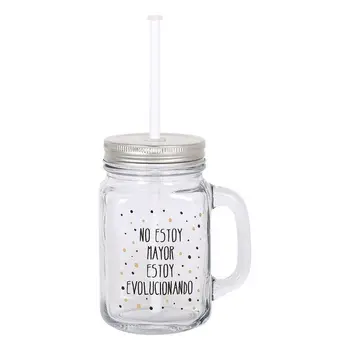 

Jar with Lid and Straw 450 ml