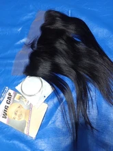 Cierre Frontal de malla de cabello humano brasileño, liso, 13x4, con pelo de bebé, Color Natural, Remy, 8 -24, prearrancado