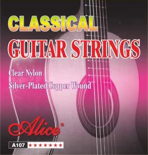 

A107bk string kit for classical guitar, black nylon [20], Alice
