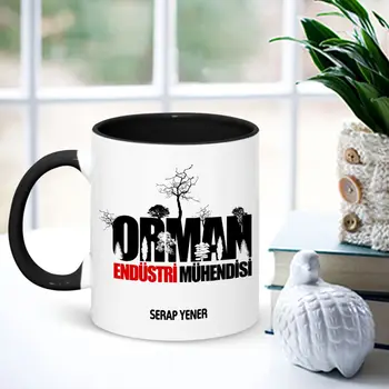 

Personalized Professional Engineer in Forest Industry Black Mug Cup