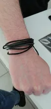 Pulsera trenzada de cuero para hombre y mujer, brazalete de surfista, joyas bohemias