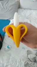 Mordedor de bebé seguro sin BPA, anillo de dentición de plátano, de silicona, para masticar, cuidado Dental, cepillo de dientes, cuentas de regalo para lactantes