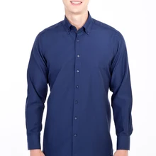 Kigili мужские рубашки с длинным рукавом, одноцветная оксфордская рубашка, Высококачественная Мужская Повседневная приталенная рубашка на пуговицах