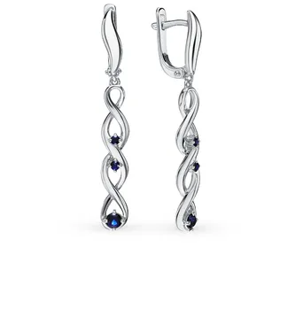 

Gold earrings with sapphires sunlight sample 585