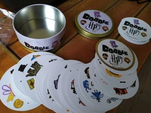 Juego de cartas de garabatos para niños, juguete de mesa deportivo de estilo punto It, caja de hierro, Go, Camping, a la cadera, regalo, animales del alfabeto, juguetes de fiesta, novedad de 2020
