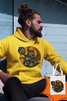 

Angemiel Wear Month Fighter MaymunSarı Male Hooded Sweatshirt Bags Kombin