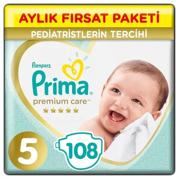 

Pampers Premium Care Diapers Junior Aylık Occasion Pack 5 Size 108 PCs