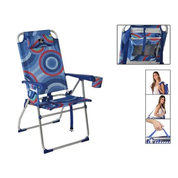 

Armchair 117915 Foldable Aluminium Blue (65 X 60 x 47/108 cm)