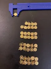 Eruifa-Mini Moneda de 8mm, colgante de aleación de Zinc chapado en oro/plata, joyería, collar, pulsera, pendientes, 2 colores, 20 Uds.