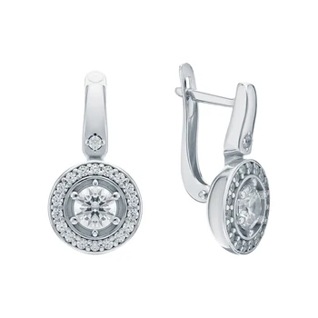 

Silver earrings with cubic zirconia sunlight sample 925
