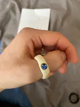HUANZHI-Conjunto de anillos redondos de resina acrílica para mujer, colorido cuadrado geométrico, con diamantes de imitación, regalo de fiesta, 2021