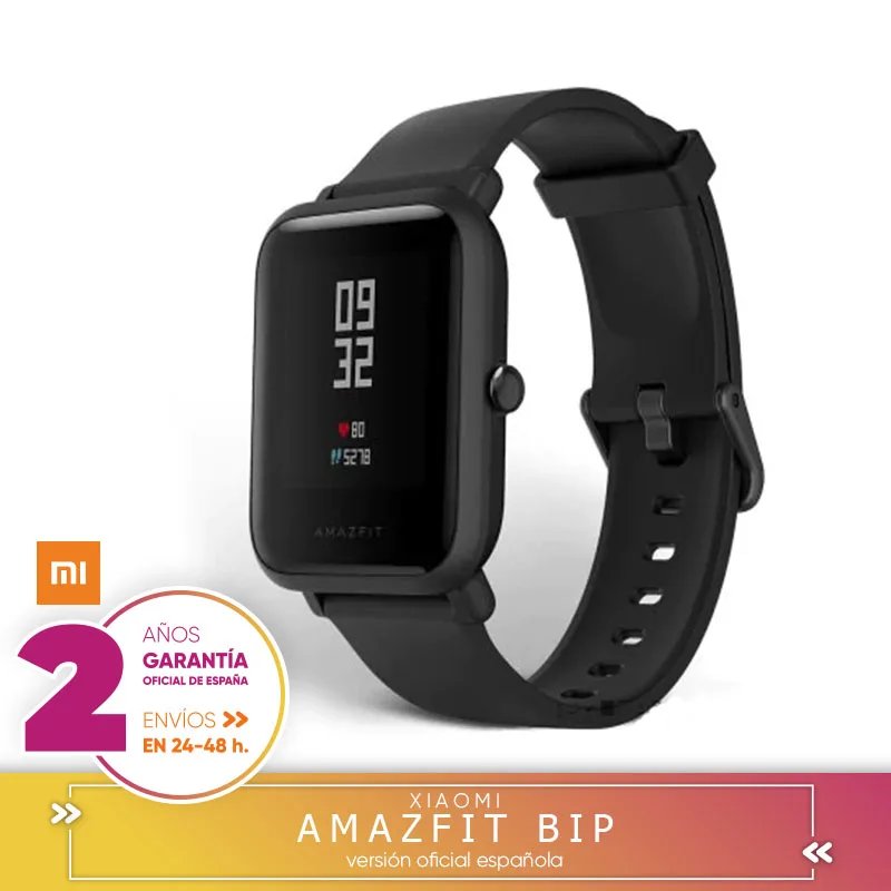  -Plaza Garantia-Amazfit Bip Para Xiaomi Relojes Deportivos con GPS Bluetooth IP68 Pantalla Táctil M