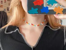Necklace Statement Short-Collar Flower Choker Clavicle Chain Women Jewelry Bohemian Colorful