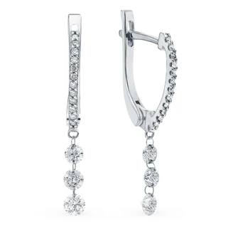 

Gold earrings with diamonds sunlight sample 585