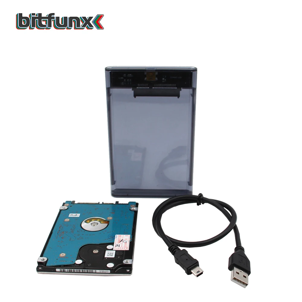  Tarjeta Bitfunx PS2 FMCB para juegos USB + Disco duro SATA de 25 ''con juegos PS2 en funda de disco