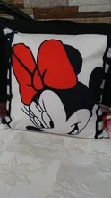 Disney blanco negro Mickey Minnie ratón cojín decorativo fundas de almohada en la cama sofá bebé niños Regalo de Cumpleaños 45x45cm