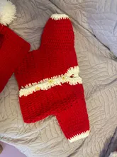 Accesorios de fotografía recién nacido, ropa de bebé croché Santa Claus, disfraz de bebé, niña, fotografía