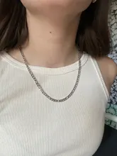 Collar de cadena Figaro para hombre, cadena larga de acero inoxidable, Color dorado, regalo de joyería, 2020