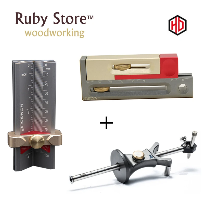 £58.82 Set Of 3 Marking Gauge Depth And Height Gauge