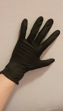 Guantes de nitrilo desechables de seguridad para el trabajo, resistentes al agua, grado alimenticio, antialergias, mecánicos y sintéticos, color negro, 100 Uds.