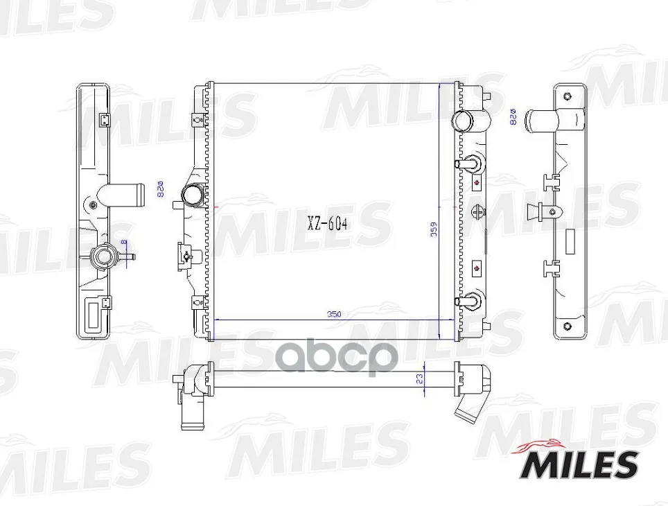 Радиатор Honda Civic / Rover 45 1.4-1.6 A/T 91-02 Miles Acrm065 Miles арт. ACRM065