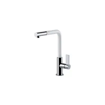 

Neptune Evo with pull-out spray mixer tap single lever chrome color/BiancoFRANKE182.86