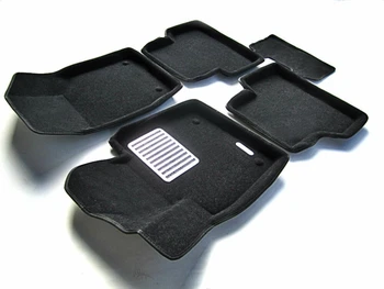 

Textile 3D mats euromat3d luxe in the interior for Audi Q3 (2012-) with a metal heel