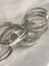 Anillo de acero inoxidable estilo hippie para mujer, sortija ajustable, estilo bohemio, hippy, serpiente, accesorio para dedo