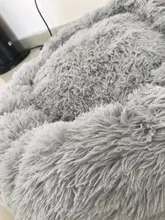 Fluffy Pet Dog Bed Soft Round Dog Long Plush Kennel For Dogs Washable Puppy Cat Bed Cushion