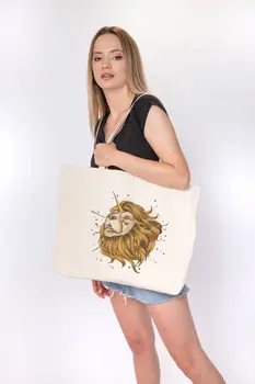 

Angemiel Bag Large Aslanicorn Shopping Beach Tote Bag