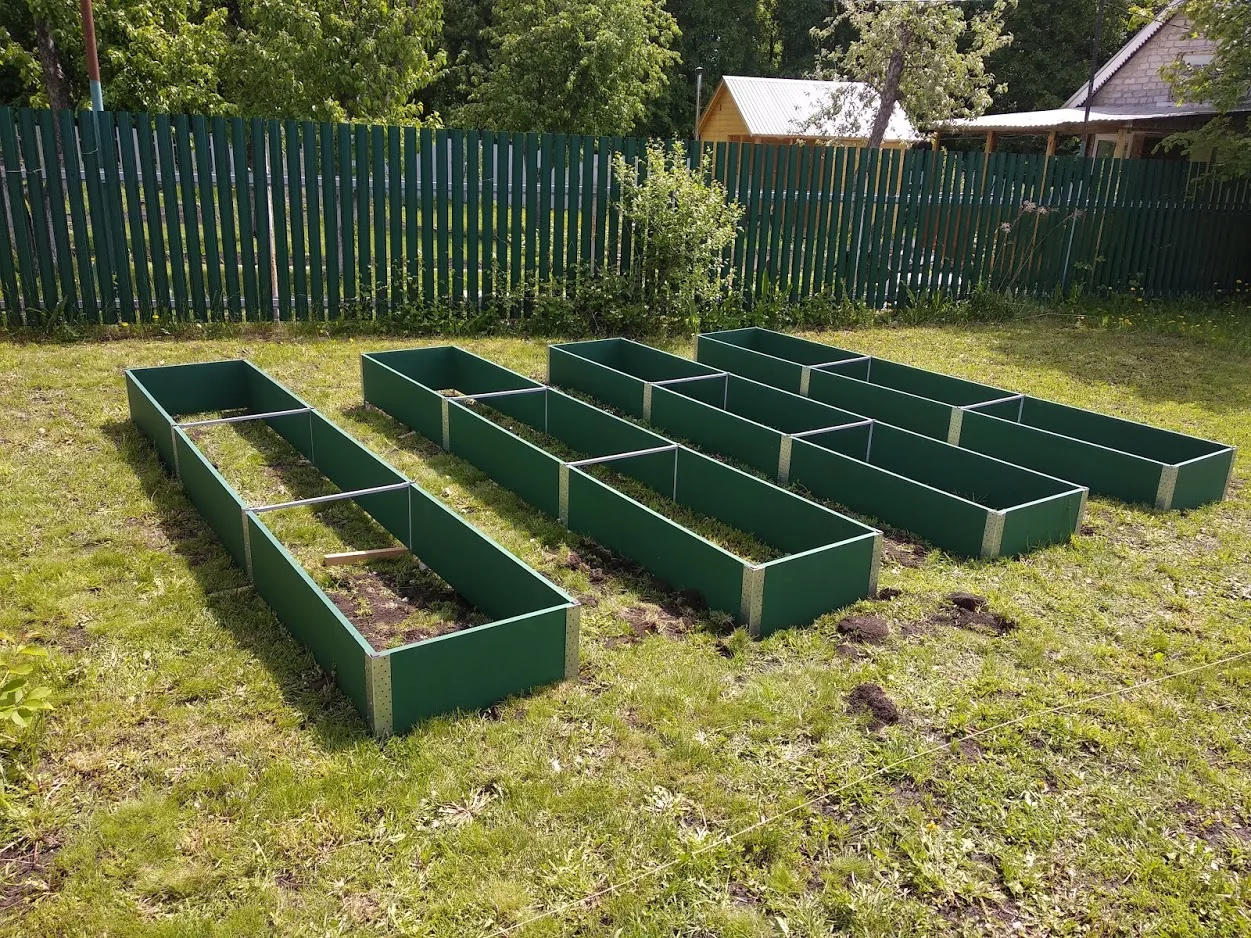 Грядки из цсп своими руками