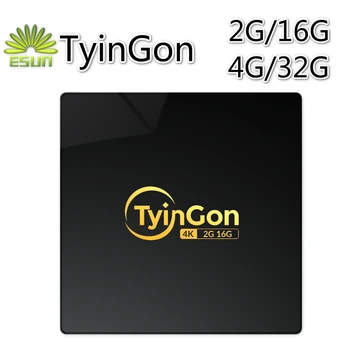 

TyinGon Android 9.0 Smart TV BOX 4G DDR3 32G EMMC ROM Set Top Box 6K 3D H.265 Wifi media player TV Receiver France warehouse