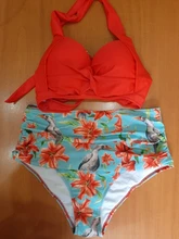 Bikini Bodysuit Biquini Swimwear Women Sexy HALTER High-Waist Plus-Size Summer XXL