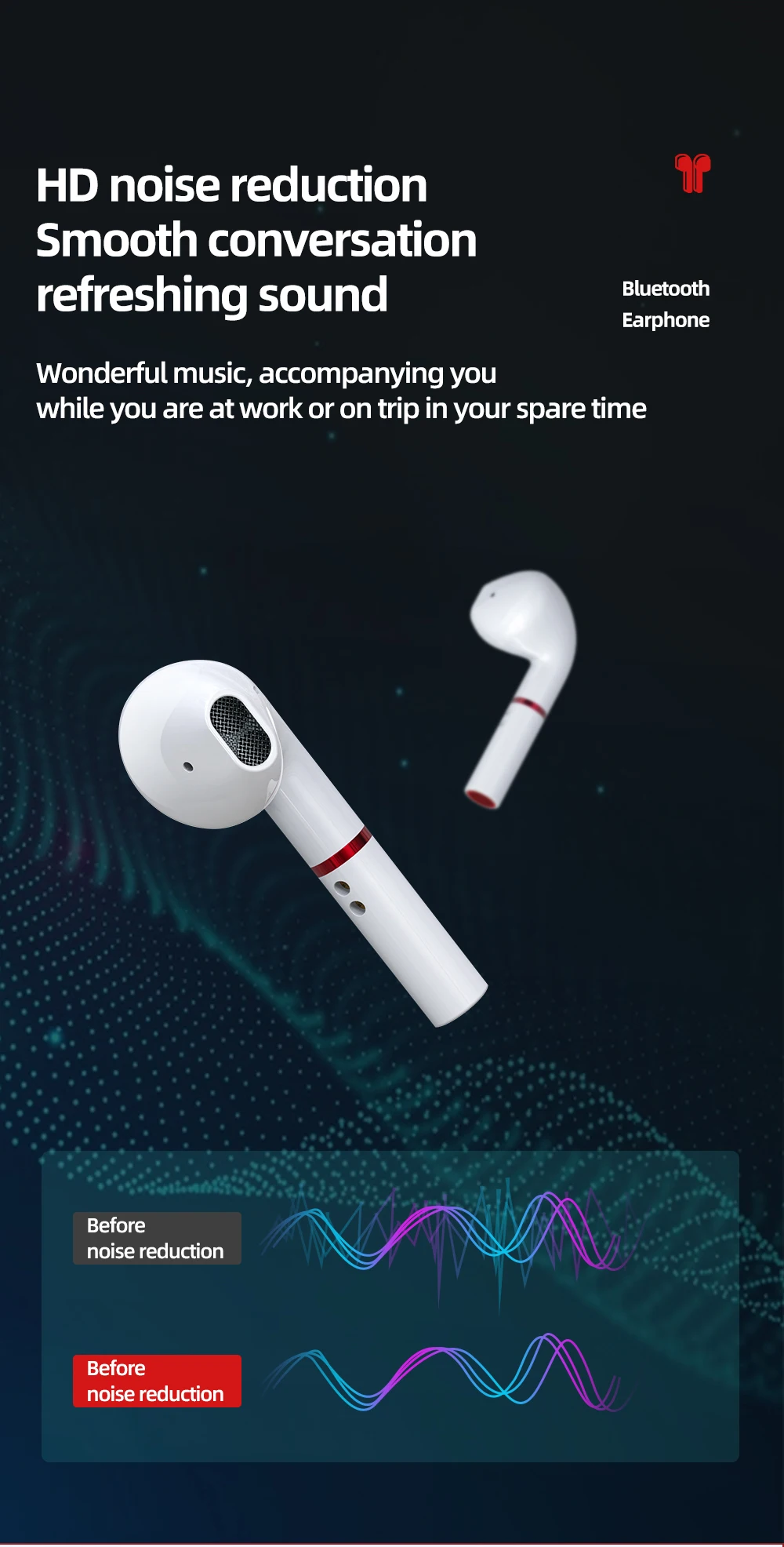 T06mini TWS наушники Bluetooth 5,0 сенсорное управление Беспроводная стереогарнитура наушники-вкладыши с микрофоном