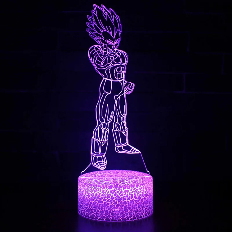 MY-87 Dragon Ball цвета сменные 3D Настольная лампа с дистанционным управлением украшение комнаты светильник Goku Вегета фигурка ночной Светильник s - Цвет абажура: MY-87