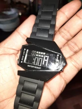 Luxfasigoo-reloj Digital LED para niños y niñas, pulsera electrónica de gelatina de silicona con forma de aviones de dibujos animados, TT @ 88