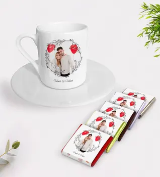 

Personalized Is Photo Turkish coffee Cup and Chocolate Gift Seti-26