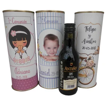 

6 pcs/customized with easy open tin and wine red old time young Rioja