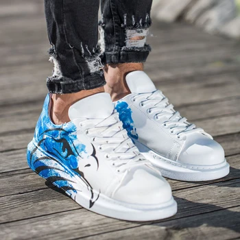 

Whitee, Blue quality 100% vegan leather men casual shoes. Shoe, sneaker shoe, van shoe, air shoe, basket shoe, flip shoe, trainer shoe, chaussure, laofer shoe, gel shoe, young man shoes, chaussures de jeunes hommes