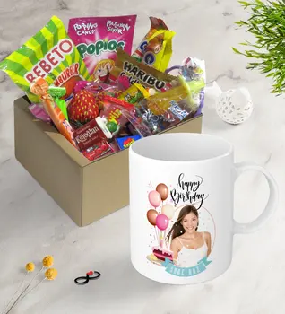 

Personalized Photo Birthday Nostalgic Lezzetler Mug Seti-5
