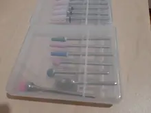 Juego de fresas para manicura, accesorios para máquina de manicura, 6 uds.