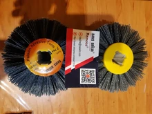 Cepillo eléctrico de alambre abrasivo de nailon, rueda de pulido para carpintería y metalúrgica, 120x100x19mm, 1 Uds.