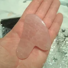 Tablero de Jade Guasha de cuarzo rosa, rascador de piedra Natural, herramientas para terapia de presión corporal, cara, cuello y espalda