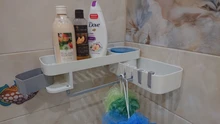 Organizer Shower-Shelf-Holder Storage-Rack Bathroom-Accessories Oneup-Corner Kitchen