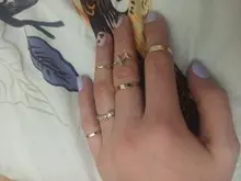 Anillo de boda con ondas y relámpago para mujer, conjunto de anillos de oro, joyería a la moda, venta al por mayor