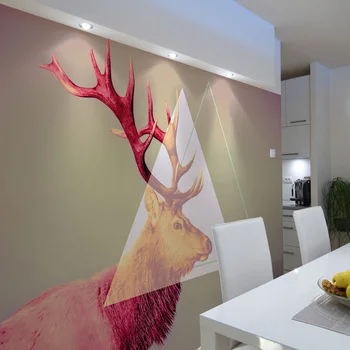 

Wall mural-deer (graphic pattern) - 300x231 cm