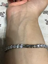 BRAVEKISS-Pulseras de tenis de piedras de circonia cúbica verde para mujer y hombre, joyería de moda, accesorios de fiesta de boda, 0.25ct, burbu0097b